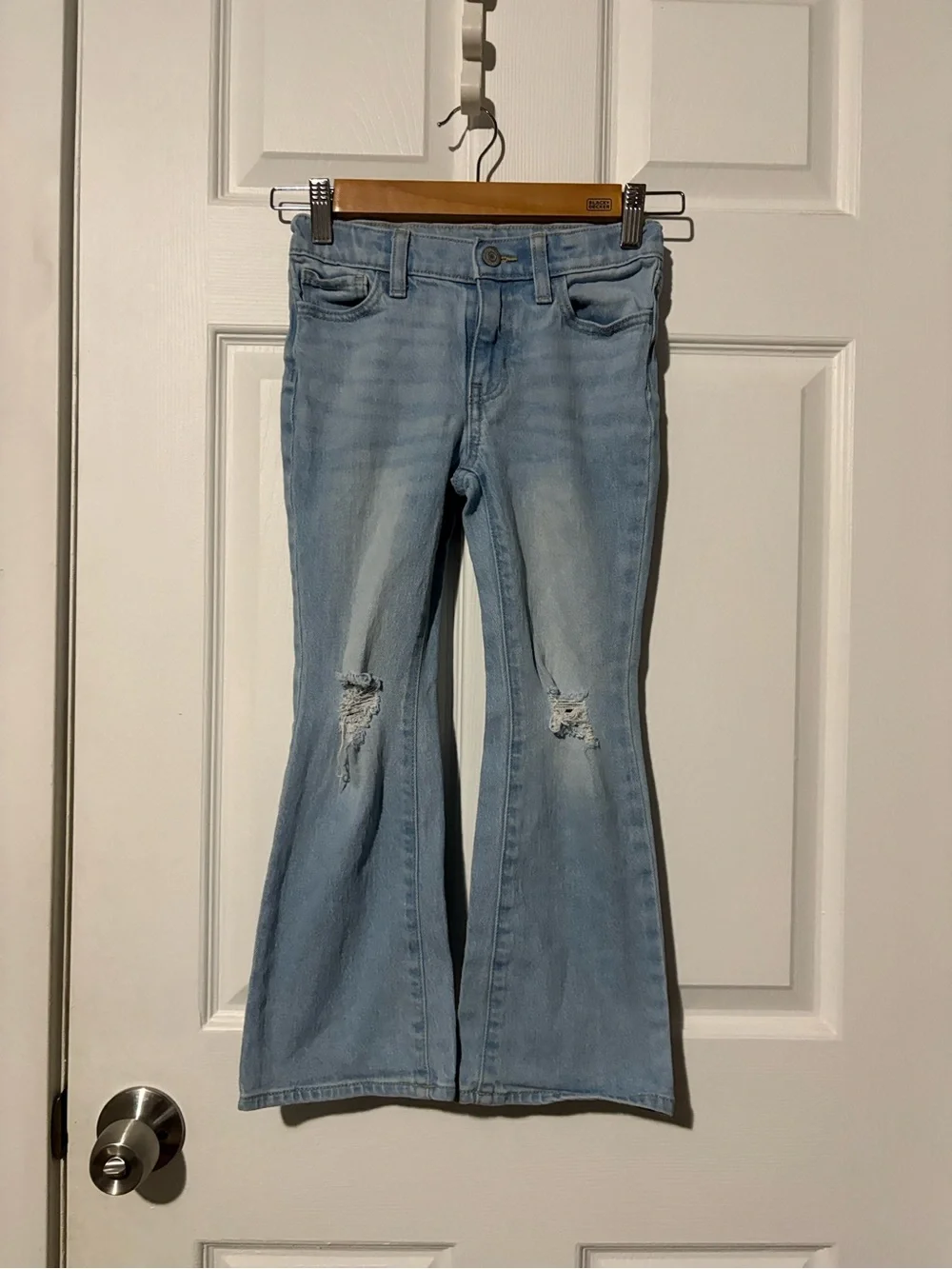 Old Navy Light Blue Kids Distressed Flare Jeans